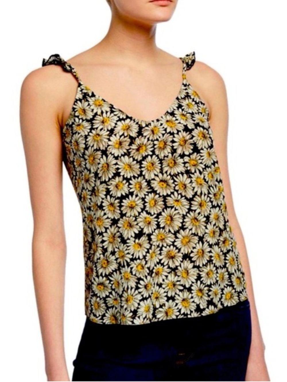 7 For All Mankind Silk Blend Floral Tank